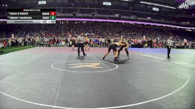 D1-215 lbs Quarterfinal - Sean O`keefe, Brighton HS vs Brady Vaughan, Traverse City West HS