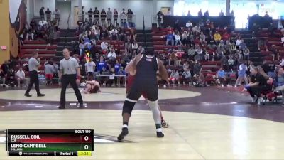 285 lbs Quarterfinal - Leno Campbell, Millikin vs Russell Coil, Coe