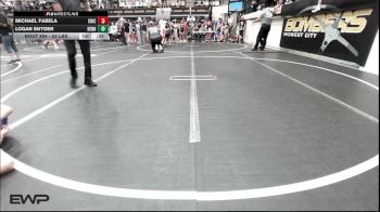 52 lbs Round Of 16 - Michael Fabela, Chickasha Youth Wrestling vs Logan Snyder, Hennessey Takedown Club