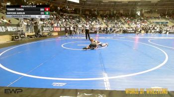 100 lbs Quarterfinal - Tommy Tonga, Siouxland Wrestling Academy vs Grycen Anglin, Chandler Takedown Club