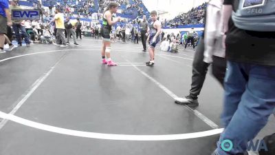 120 lbs Consolation - Hunter Pfaff, Newcastle Youth Wrestling vs Breckyn Moyers, Lone Grove Takedown Club