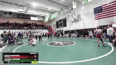 113 lbs Semifinal - Patrick Leffard, Chaparral vs Josue Quintero, Fontana