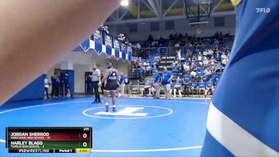 215 lbs Semis & 1st Wb (8 Team) - Jordan Sherrod, Vancleave High School vs Harley Blagg, Tupelo High School