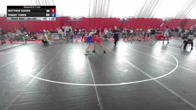 190 lbs Cons. Quarters - Matthew Dziura, IZZY Style Wrestling vs Tommy Tures, Built By Brunson