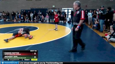 98 lbs Cons. Round 2 - Chance Mattox, Ascend Wrestling Academy vs Anthony Saia, Blaine Barracudas Wrestling Club