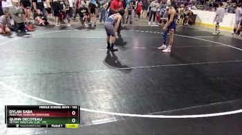 102 lbs Champ. Round 1 - Dylan Saba, Pikes Peak Warriors Wrestling vs Quinn DeCoteau, Victory Wrestling Club - VTC