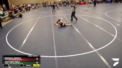 98 lbs Cons. Round 4 - Mathias Liepold, Flat Earth Wrestling Club vs Matthew Mead, Forest Lake Wrestling Club