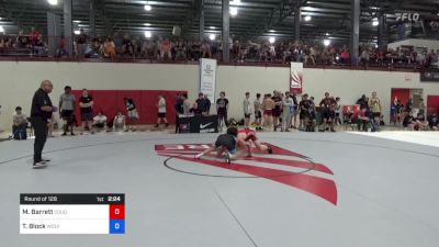 61 kg Round Of 128 - Mason Barrett, Cougar Wrestling Club vs Teagan Block, Wolves Wrestling Club