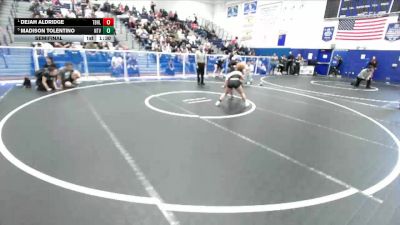 100 lbs Semifinal - Dejah Aldridge, Trabuco Hills vs Madison Tolentino, Northview