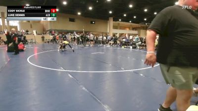 70 lbs Round 2 (6 Team) - Luke Dennis, Alabama Elite Blue vs Cody Sickle, BHWC/Florida Supreme Young Guns