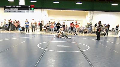 132 lbs Consi Of 16 #1 - Lorenzo Gallegos, NM vs Mason Carlson, UT