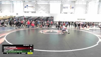 120 lbs Semifinal - Cole Cliffo, Grain House Grapplers Wrestling Club vs Scott Warner, Baldwinsville Wrestling