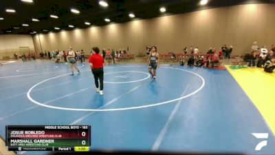 165 lbs 5th Place Match - Josue Robledo, Malicious Grounds Wrestling Club vs Marshall Gardner, Katy Area Wrestling Club