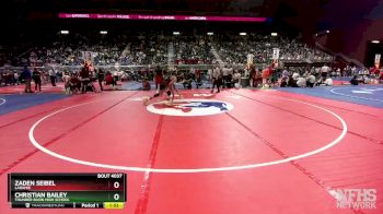 4A-132 lbs Champ. Round 1 - Zaden Seibel, Laramie vs Christian Bailey, Thunder Basin High School