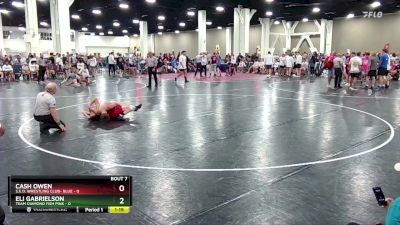 106 lbs Champ Round 1 (16 Team) - Eli Gabrielson, Team Diamond Fish Pink vs Cash Owen, S.E.O. Wrestling Club- Blue