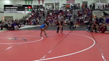 100 lbs Cons. Semi - Danna Manuel, Wahlert Catholic vs Layla Hamilton, West Branch
