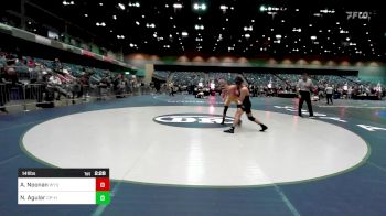 141 lbs Consi Of 16 #2 - Aidan Noonan, Wyoming vs Nathan Agular, Cal Poly Humbolt