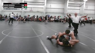 155 lbs Round 2 (8 Team) - Emmitt Thomas, Neighborhood Wrestling vs Mason Johnson, Xtreme Team