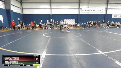 90 lbs Cons. Round 3 - Oscar Sisson, Timberline Youth Wrestling vs Hagen Pfeifer, Small Town Wrestling