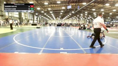 106 lbs Consi Of 64 #1 - Zander Hollis, LA vs Nathan Clime, PA