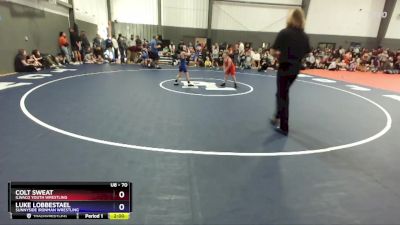 70 lbs Round 2 - Colt Sweat, Ilwaco Youth Wrestling vs Luke Lobbestael, Sunnyside Ironman Wrestling