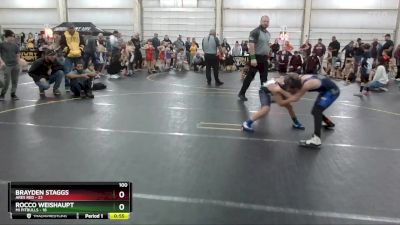 100 lbs Round 2 (6 Team) - Rocco Weishaupt, Mi Pitbulls vs Brayden Staggs, Ares Red