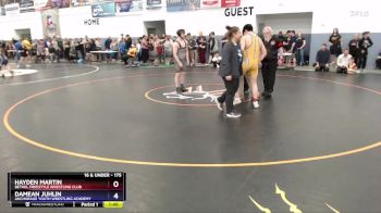 175 lbs Cons. Round 3 - Damean Juhlin, Anchorage Youth Wrestling Academy vs Hayden Martin, Bethel Freestyle Wrestling Club