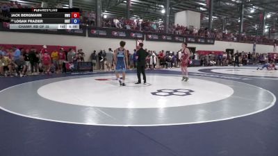 61 kg Champ. Rd Of 32 - Jack Bergmann, Navy Wrestling Club vs Logan Frazier, Indiana RTC