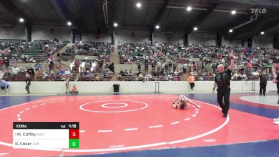 100 lbs Round Of 16 - Major Coffey, South Paulding Junior Spartans Wrestling Club vs Braxton Coker, Commerce Wrestling Club