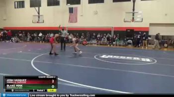 120 lbs Champ. Round 2 - Blake Mink, EDWARDVILLE (HS) vs Josh Vasquez, Aurora (A. CHRISTIAN)