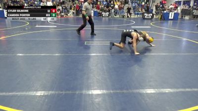 78 lbs Semifinal - Cyler Gilmore, G3 vs Camden Porter, Neighborhood W.C.