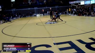 130 lbs Quarterfinal - Lexy Basurto, Schreiner University vs Alyssa Jackson, Colorado Mesa University