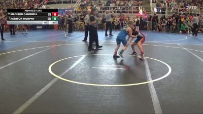 75 lbs Quarterfinal - Addison Murphy, Court House Cobras vs Madison Campbell, Stebbins