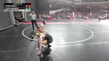 125 lbs Cons. Round 5 - Wyatt Anderson, Cadott vs Oliver Bongle, Poynette Panther Youth Wrestling