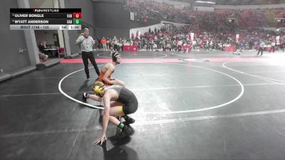125 lbs Cons. Round 5 - Wyatt Anderson, Cadott vs Oliver Bongle, Poynette Panther Youth Wrestling
