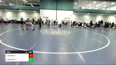 45 lbs Final - Jonah Burkett, PA vs Brock Bateman, PA