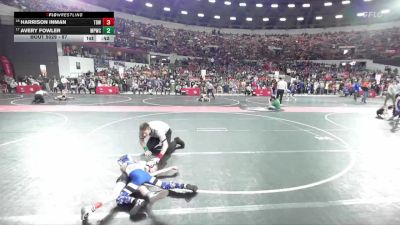57 lbs Champ. Round 1 - Avery Fowler, Mineral Point Wrestling Club vs Harrison Inman, Top Dawg Wrestling