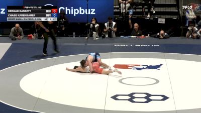 55 Finals kg Champ. Round 2 - Keegan Bassett, Bishop McCort High School Wrestling vs Chase Karenbauer, Bad Karma Wrestling Club