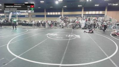 88 lbs Consi Of 8 #2 - Braxten Serrano, Stout Wrestling Academy vs Jorge Moreno, 951 WC