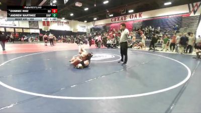 150 lbs Quarterfinal - Dominic Ruiz, Riverside Poly vs Andrew Martinez, Chaparral