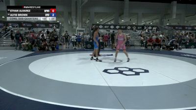 57 kg Cons. Sub-quarters - Ethan Alvarez, Merrillville Pirates Wrestling Club vs Alyis Brown, Spartan RTC@LHP