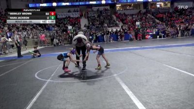 55 lbs Quarterfinal - Nara Jackson, Lawrence Elite vs Berkley Brown, Bluestem