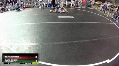 112 lbs Round 1 (4 Team) - Isaiah Dugan, Kansas Mamba vs Brody Preheim, South Dakota Thunder