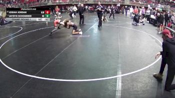 95 lbs Champ. Round 1 - Jaydyn Schommer, Nebraska Boyz vs Josiah Jordan, Norfolk Jr Wrestling