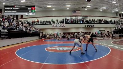 157 lbs Quarters & 1st Wb (16 Team) - Preston Russell, Jasper County vs Jack Kassler, St Francis School