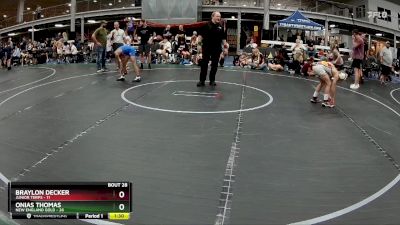 80 lbs Round 7 (8 Team) - Onias Thomas, New England Gold vs Braylon Decker, Junior Terps