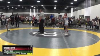 85 lbs Placement Matches (8 Team) - Ariah Mills, Roundtree Wrestling Academy vs Brodey Lewis, Thorn Wrestling (MN)