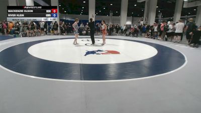 115 lbs Champ. Rd Of 64 - Mackenzie Olson, Nebraska vs River Klein, Gold Rush Wrestling Academy Reno