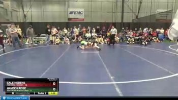 100 lbs Round 2 (6 Team) - Cale Nedens, Montana Maroon vs Hayden Risse, South Dakota Blizzard