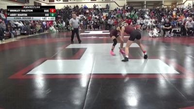 115 lbs Cons. Round 2 - Brinley Ralston, Waterloo West vs Abby Martin, Independence